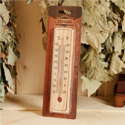 Термометр  деревянный, 50 С