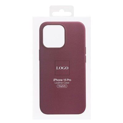 Чехол-накладка ORG SM002 экокожа SafeMag для "Apple iPhone 15 Pro" (mulberry)