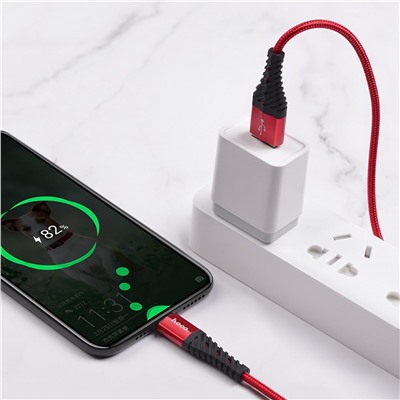 Кабель USB - Type-C Hoco X38 Cool Charging  100см 3A  (red)