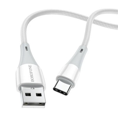 Кабель USB - Type-C Borofone BX60  100см 3A  (white)
