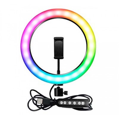 Кольцевая лампа - MJ26 RGB, 26 см