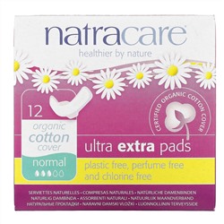 Natracare, Ultra Extra прокладки, поверхность из органического хлопка, обычные, 12 штук