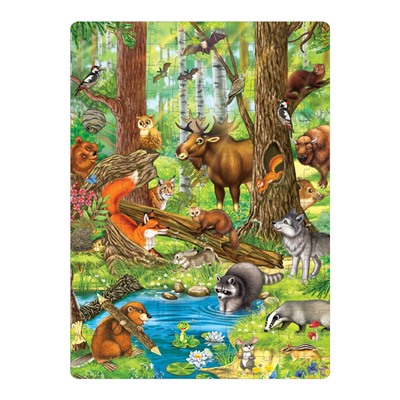 Пазл детский «Лесные жители», 160 элементов