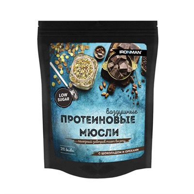 Мюсли "Шоколад и орехи", протеиновые IRONMAN, 240 г