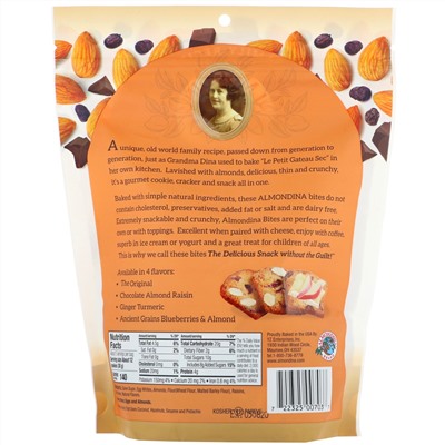 Almondina, Almond Bites, Chocolate Almond Raisin, 5 oz (142 g)