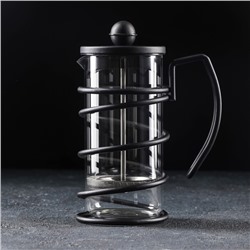 Чайник заварочный френч - пресс «Лофт», 350 мл, стекло, цвет чёрный