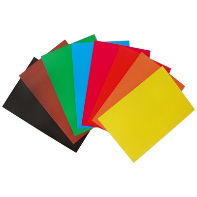 Картон цветной А5, 8 листов, 8 цветов, Calligrata, мелованный 240 г/м2, в папке, МИКС