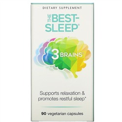 Natural Factors, 3 Brains, The Best-Sleep, 90 вегетарианских капсул