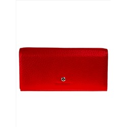 Женское портмоне из натуральной кожи, цвет красный