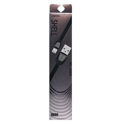 Кабель USB - Apple lightning Remax RC-040i Shell  100см 2,1A  (black)
