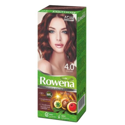Rowena soft silk Стойкая крем-краска для волос тон 4.0 каштан