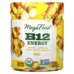 MegaFood, B12 Energy, Ginger, 70 Gummies