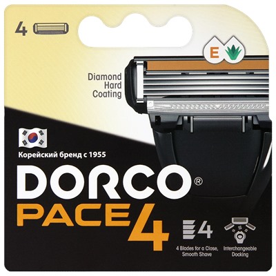 Кассеты для бритвы DORCO PACE-4 (4 шт.), FRA1040