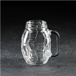 Кружка стеклянная «Коктейль/Футбол», 500 мл, текстура микс
