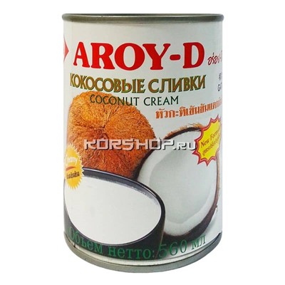 Кокосовые сливки Aroy-D, Таиланд, 0,56 л Акция