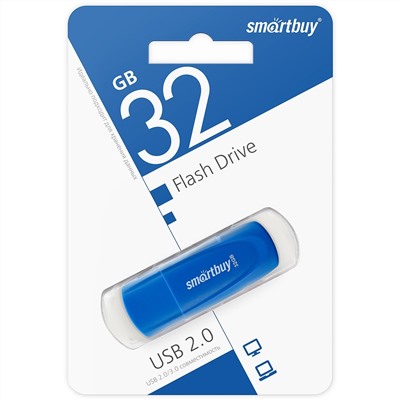 Флэш накопитель USB 32 Гб Smart Buy Scout (blue)