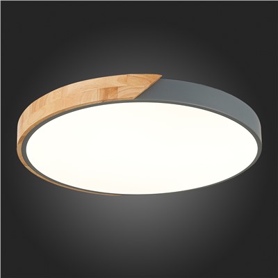 SLE200972-01 Светильник потолочный Серый, Светлое дерево/Белый LED 1*45W 3000K/4000K/6000K