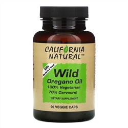 California Natural, масло дикого орегано, 90 вегетарианских капсул