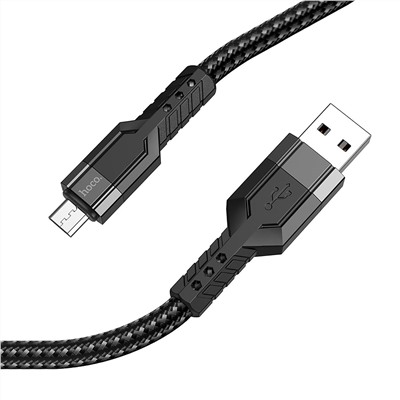 Кабель USB - micro USB Hoco U110  120см 2,4A  (black)