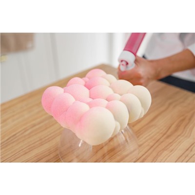 Форма для муссовых десертов и выпечки KONFINETTA «Воздушные пузыри», силикон, 20×5,5 см, цвет белый