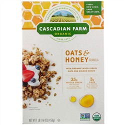 Cascadian Farm, Органическая гранола с овсянкой и медом, 453 г (16 унций)