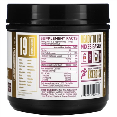 Zhou Nutrition, Collagen Active, Black Berry and Cherry, 13.3 oz (378 g)