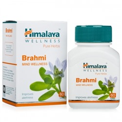 Himalaya Wellness Pure Herbs Brahmi Mind Wellness Capsules 60pill / Брахми БАД для Оздоровления Мозга 60таб