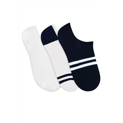 Носки женские укороченные «Спорт», 3 пары, цвет синий
