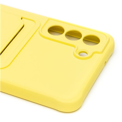 Чехол-накладка - SC304 с картхолдером для "Samsung SM-G990 Galaxy S21FE" (yellow) (208748)