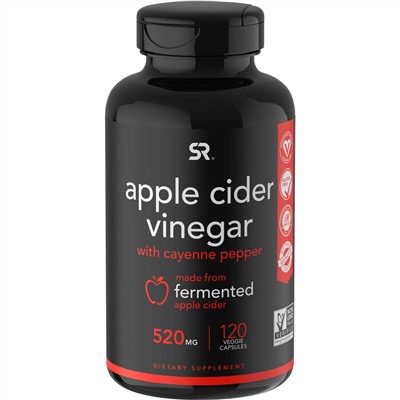 Sports Research, Apple Cider Vinegar with Cayenne Pepper, 520 mg, 120 Veggie Capsules