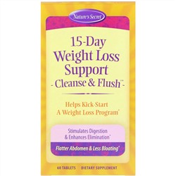 Nature's Secret, Cleanse & Flush, потеря веса за 15 дней, 60 таблеток