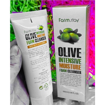 Пенка для умывания FarmStay Olive Intensive Moisture Foam 100ml (125)