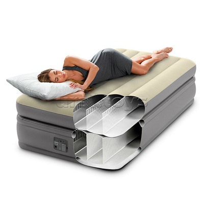 Кровать надувная Prime Comfort Elevated, 99 х 191 х 51 см, встроенный насос 220V, 64162NP INTEX