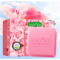 Мыло для лица и тела с РОЗОЙ Sadoer Organic Rose Flower, 100 гр.