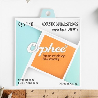 Струны для акустической гитары Orphee QA140, 009-045