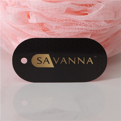 Мочалка для тела SAVANNA «Нежность», 90 гр, цвет розовый