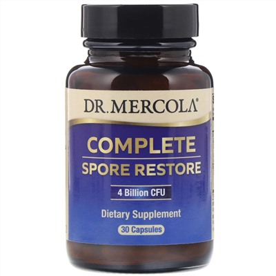 Dr. Mercola, Complete Spore Restore, 4 млрд КОЕ, 30 капсул