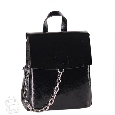 Рюкзак женский кожаный 5922-1Q black  Polina&Eiterou