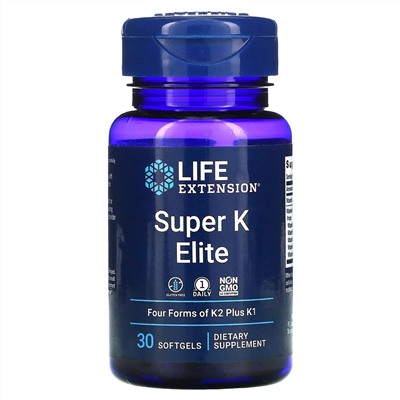 Life Extension, Super K Elite, 30 мягких таблеток