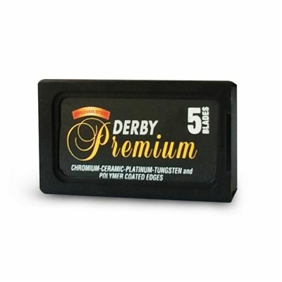 Лезвия для бритья классические двусторонние Derby Premium 5шт. (1X5шт. =5 лезвий) (Pillar Box.)