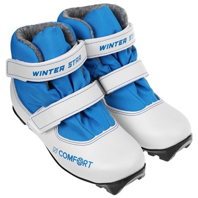 Ботинки лыжные детские Winter Star comfort kids, NNN, р. 28, цвет белый/синий