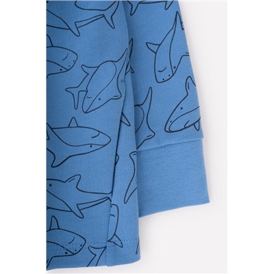 Куртка для мальчика Crockid К 301748 дымчато-синий, акулы к1285