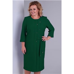 Платье в деловом стиле женское темно-зеленое
