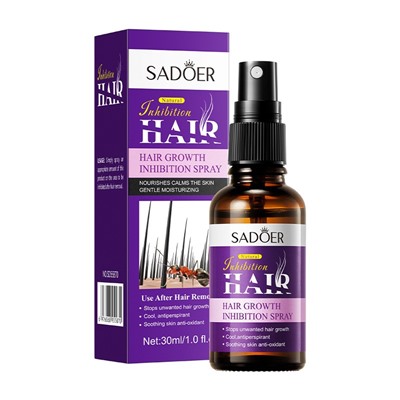 Спрей-ингибитор для замедления роста волос с лавандой и центеллой Sadoer Inhibition Spray, 30 мл.