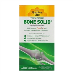 Country Life, Triple Action Bone Solid, 240 капсул