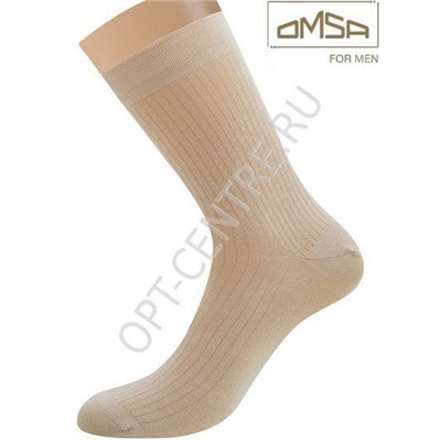 207 Classic OMSA Классические всесезонные мужские носки из мерсеризованого хлопка c орнаментом,кеттел шов,рисунок с полос,80%мерс хб20%эл
