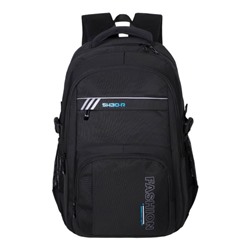 Рюкзак молодёжный 43 х 30 х 17 см, Merlin, XS9226 чёрный/синий