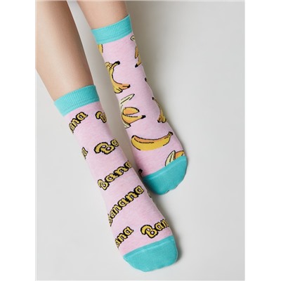 Носки женские CONTE Хлопковые носки HAPPY c рисунками &quot;Бананы&quot;