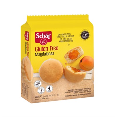 Кексы с абрикосовым джемом "Magdalenas" Schaer, 200 г