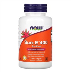 Now Foods, Sun-E 400, 120 капсул